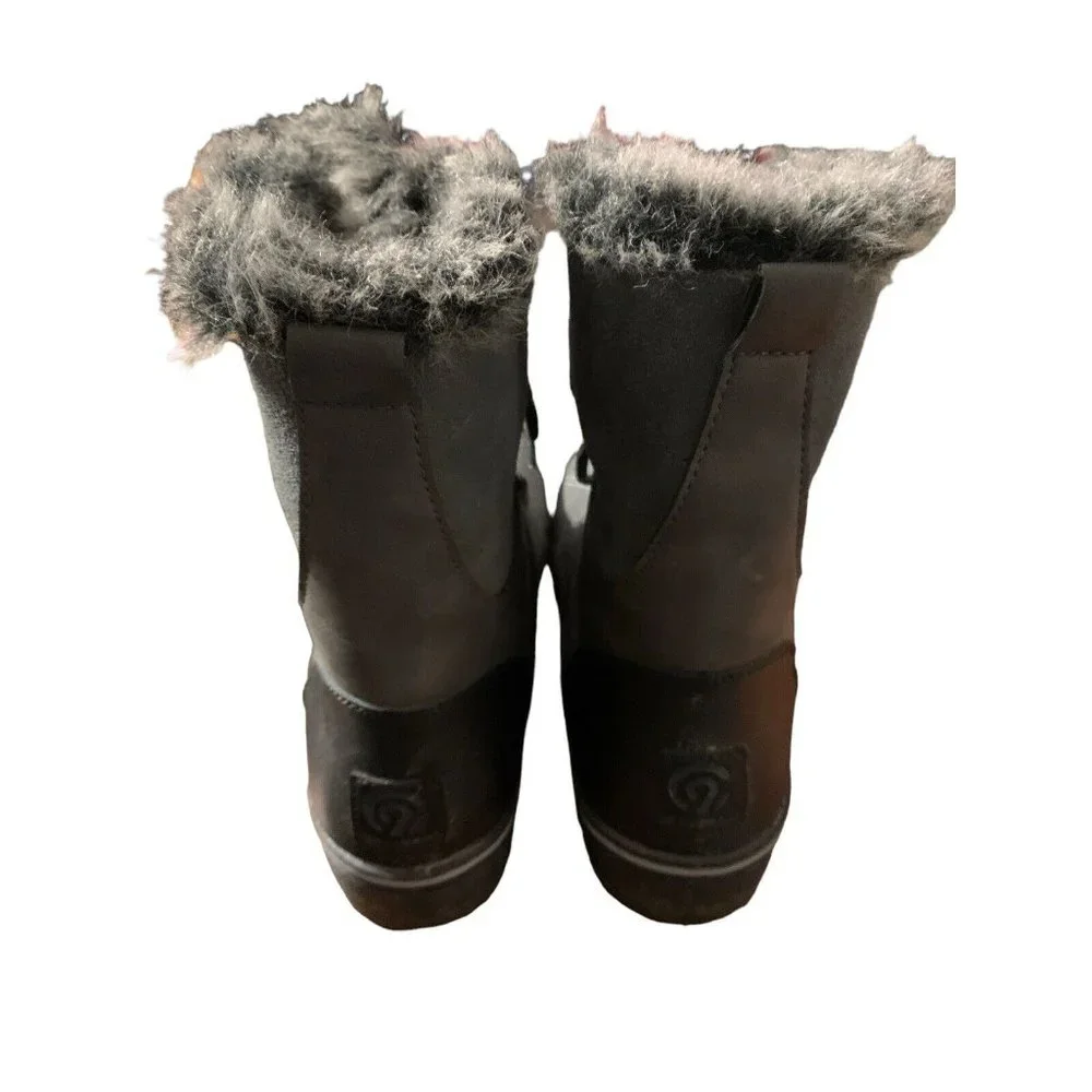 Womens Champion Winter Snow Black Gray Boots, Size 11 - Picture 2 of 4